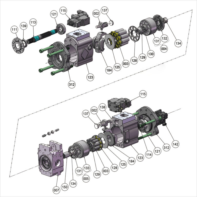 K3V112DT K3V140 K3V180 K3V63 K3V280 K5V140 K5V160 K5V200 K5V212 K5V80 K7V125 K7V140 K7V63 Hydraulic Spare Parts