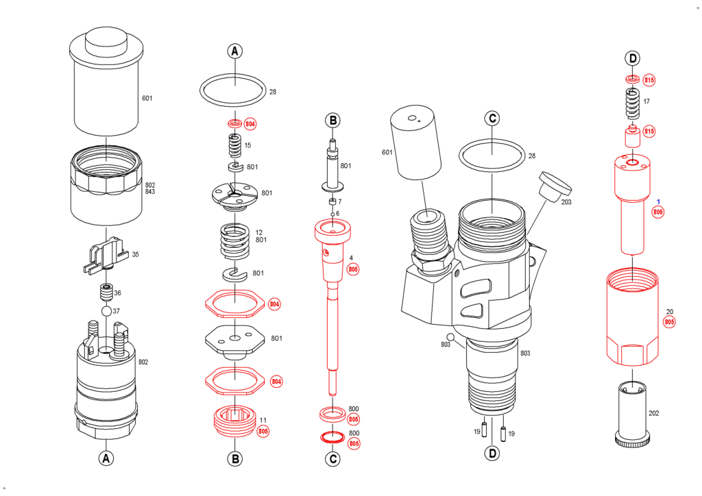 0445120008 2001-2004 Duramax LB7 6.6L Diesel Engine Common Rail Injector